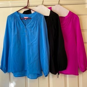 Lot of 3 silk Lilly Pulitzer tops size small